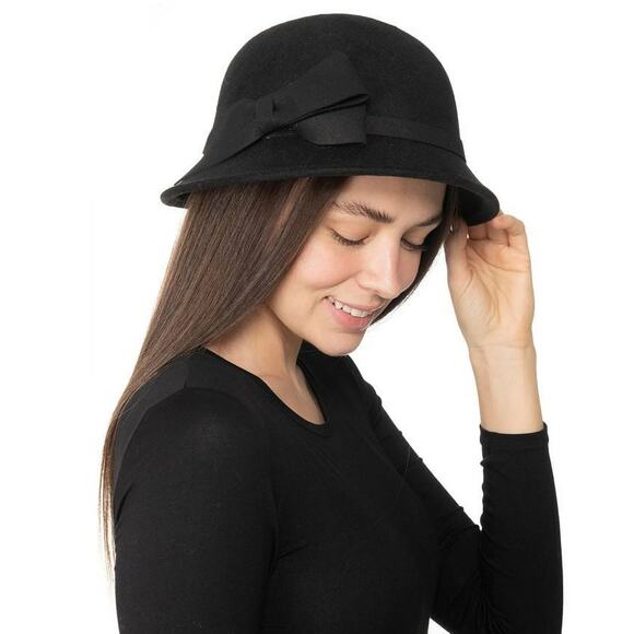 I.N.C. International Concepts Women's Cloche Hat With Bow, Created for Macy's - Picture 2 of 4